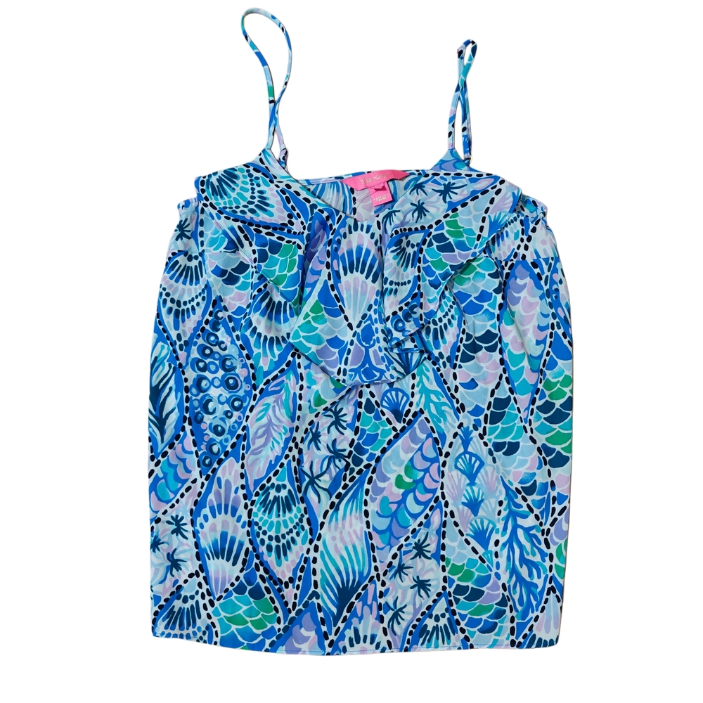 Blue Patterned Women's Top